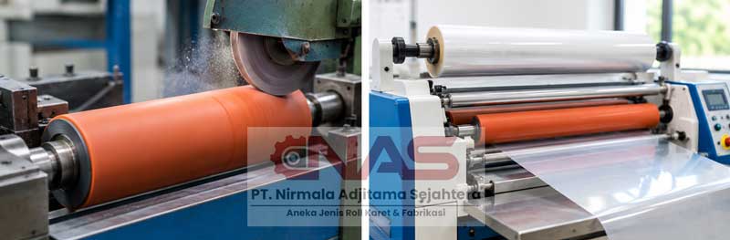 jasa pembuatan roll karet mesin laminasi